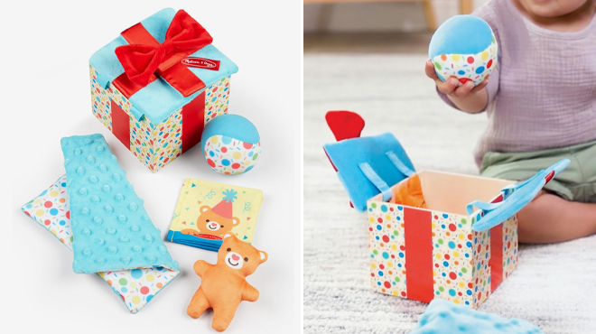 Melissa and Doug Wooden Surprise Gift Box Infant Toy