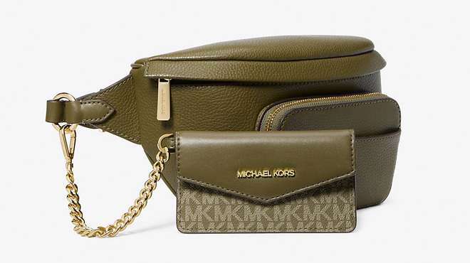 Michael Kors Maisie Large Pebbled Leather 2 in 1 Sling Pack 1
