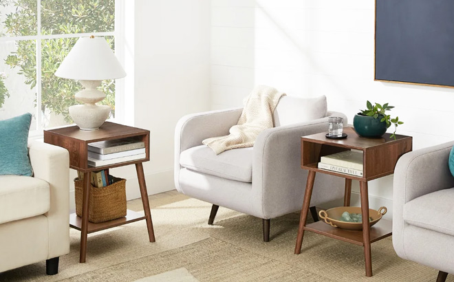 Mid Century Modern End Tables 2 Pack Mid Century Modern End Tables 2 Pack