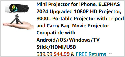 Mini Portable Projector Checkout