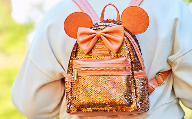 Minnie Mouse Sequined Loungefly Mini Backpack