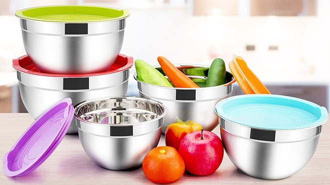 Mixing Bowls with Lids Set of 5