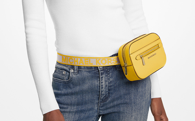 Model Wearing Michael Kors Belt Bag