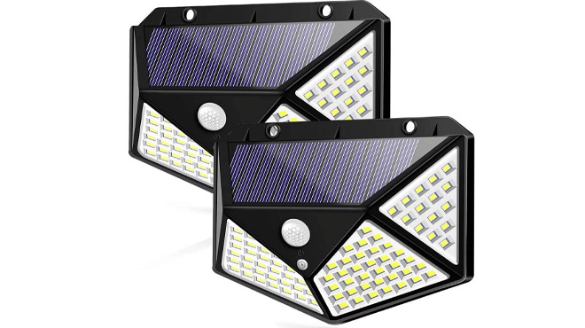 Motion Sensor Outdoor Solar Lights 2 Pack