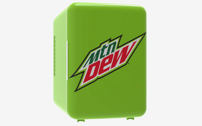 Mountain Dew 6 Can Mini Fridge in Lime color