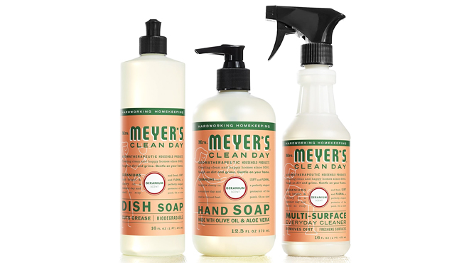 Mrs Meyers Clean Day Kitchen Essentials 3 Piece Set in Geranium