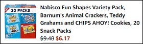 Nabisco Fun Shapes Variety Pack Checkout