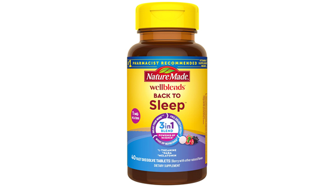 Nature Made Wellblends Back to Sleep Lower Dose Melatonin 40 Count Tablets