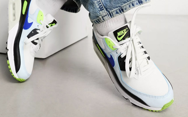 Nike Air Max 90 sneakers in white and blue tint