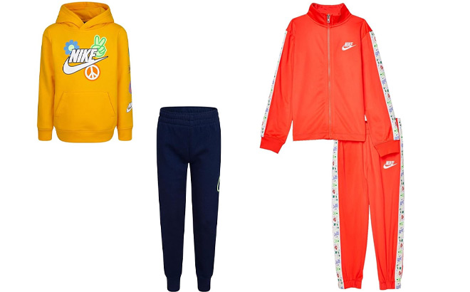 Nike Kids Flower Child Po Hoodie and Tricot Set