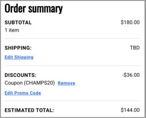 Nike Order Summary 1