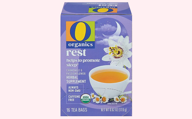 O Organics Rest Herbal Tea Box