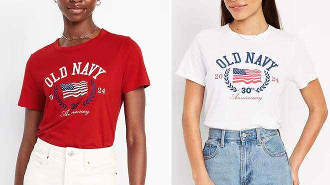 Old Navy Women's Flag Graphic T-Shirt
