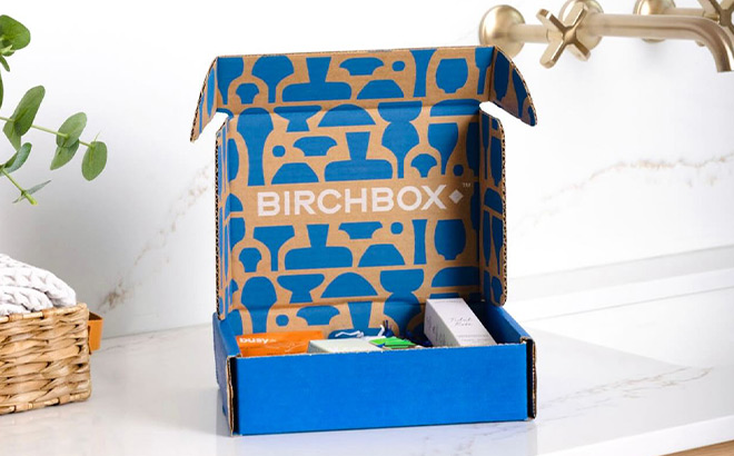 Opened Birchbox on a Tabletop