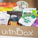 Opened UrthBox filled with Healthy Snacks