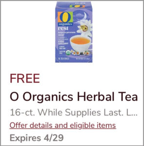 Organics Tee Coupon Vons