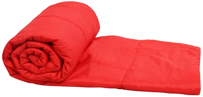 Ozark Trail Lightweight Puffy Quilted Outdoor Camping Blanket in Red Color