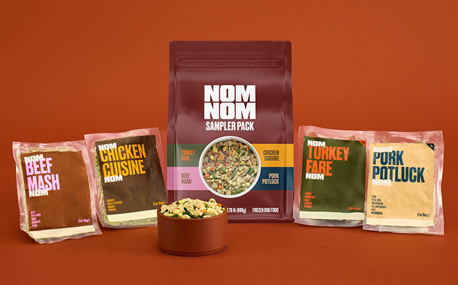 Packs of Nom Nom Dog Food