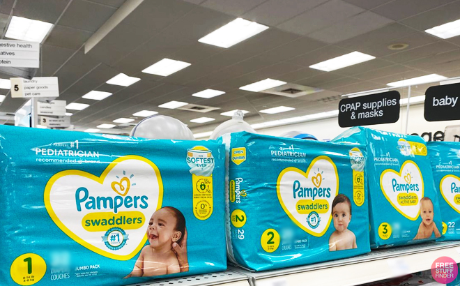Pampers Diapers on CVS Aisle