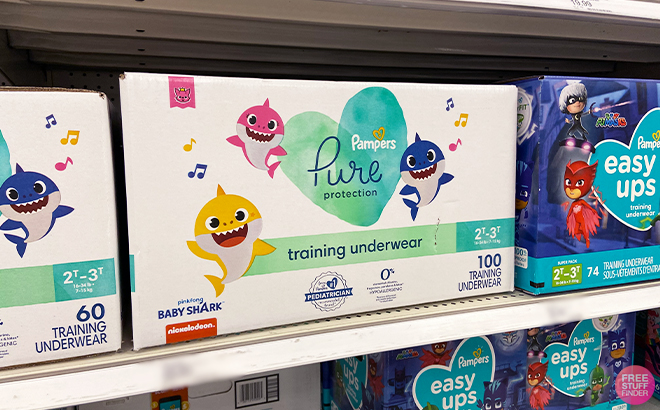 Pampers Pure Protection Training Underwear on the Shelf at Target