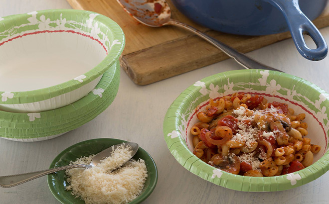 Paper Plates on a Tabletop