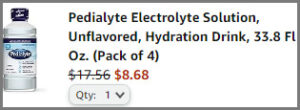 Pedialyte Drinks at Checkout