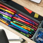 Pen Gear 9 Piece Drawer Organization Set in Gray Color