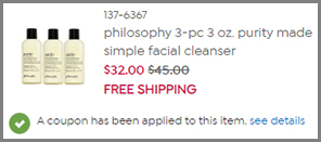 Philosophy 3 Piece 3 Ounce Purity Made Simple Facial Cleanser at HSN