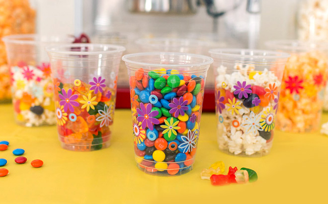 Plastic Cups filled with Candy