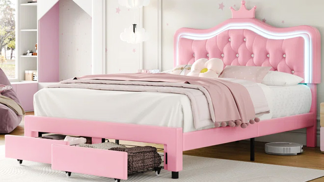 Platform Bed with LED Light Platform Bed with LED Light