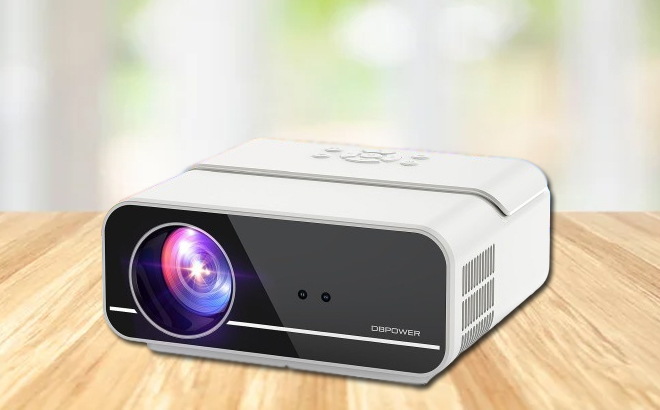 Projector with WiFi and Bluetooth on a Table