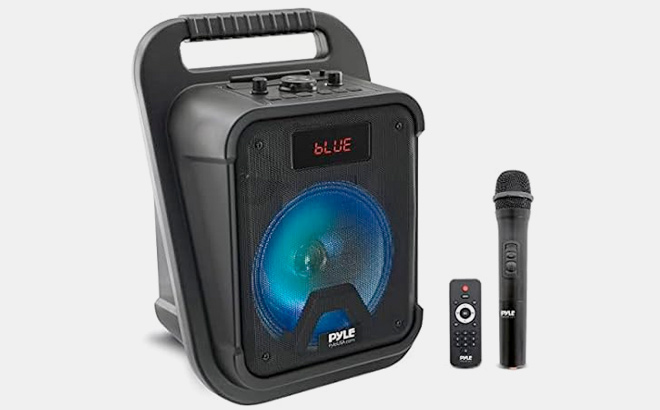 Pyle 360W Rechargeable Outdoor Portable Bluetooth PA Speaker Party Lights LED Display