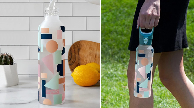 Pyrex 17 5 Ounce Color Changing Glass Water Bottle