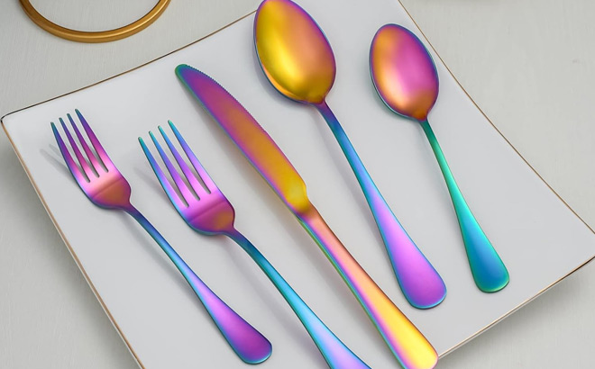 Rainbow Silverware Set Service Rainbow Silverware Set Service