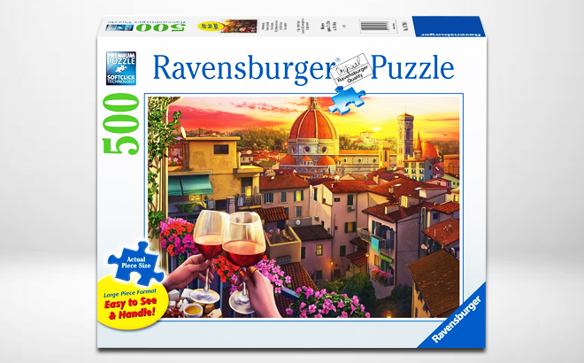 Ravensburger 500 Piece Cozy Wine Terrace Puzzle Box