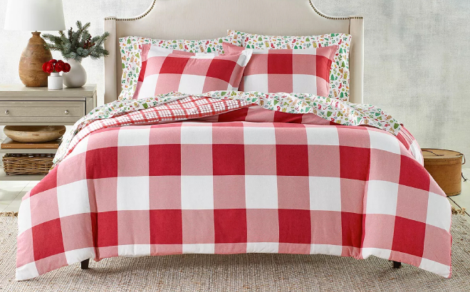 Red Check Flannel Comforter
