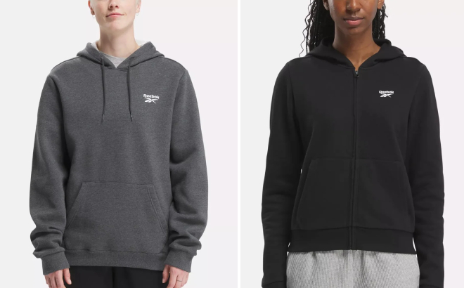 Reebok Identity Fleece Hoodie and Full Zip Sweatshirt