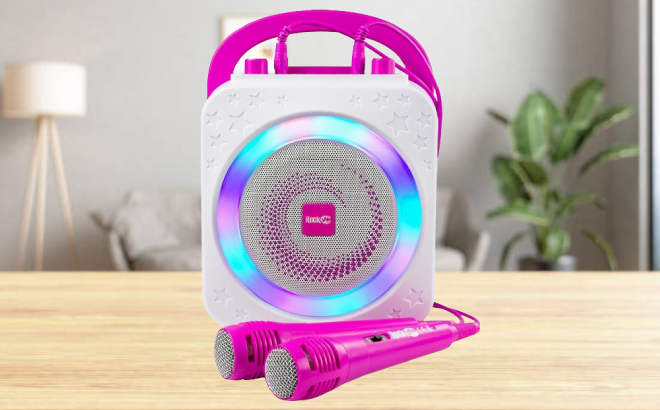RockJam Rechargeable Bluetooth Karaoke Machine with Two Wired Mics RockJam Rechargeable Bluetooth Karaoke Machine with Two Wired Mics