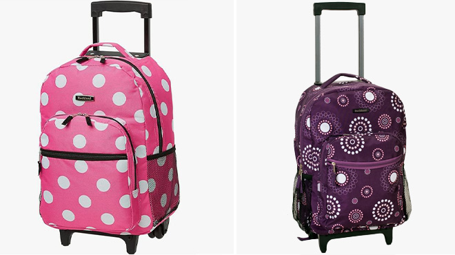 Rockland 17 Inch Double Handle Rolling Backpacks
