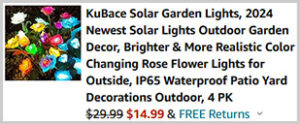 Rose Flower Solar Garden Lights Screenshot