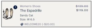 Rothys Espadrille Final Price at Checkout