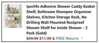 Shower Caddy Final Price at Checkout Shower Caddy Final Price