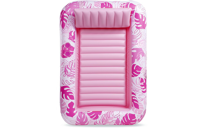 Sloosh Inflatable Tanning Pool Lounger Float in Hot Pink Color