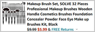 Solve Makeup Brush 32 Piece Set Screenshot