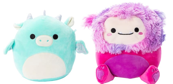 Squishmallows New Original Squad Miles the Dragon and Woxie the Magenta Yeti