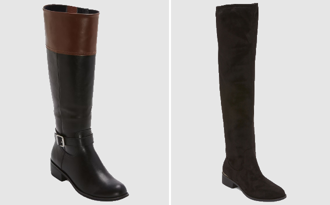 St Johns Bay Womens Danwood Riding Boots and Worthington Palmetto Boots
