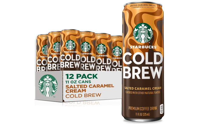 Starbucks Cold Brew Salted Caramel Cream Coffee 12 Pack
