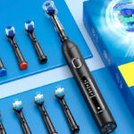 TEETHEORY Rotating Electric Toothbrush for Adults with 8 Brush Heads