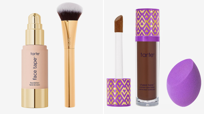 Tarte Face Tape Full Coverage Foundation with Brush and Concealer with Sponge