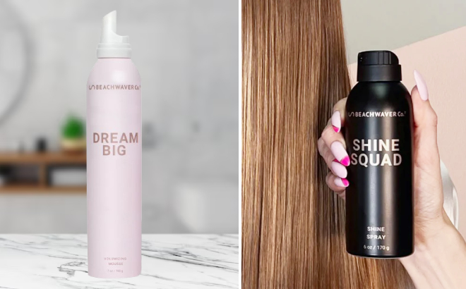 The Beachwaver Co Dream Big Volumizing Mousse and Shine Squad Shine Spray The Beachwaver Co Dream Big Volumizing Mousse and Shine Squad Shine Spray